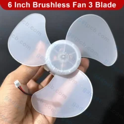 Alternative view of 6 Inch BLDC Brushless Fan 3 Blades 9V 12V DC High Air Flow Cooling Fan 2600RPM For DIY Projects