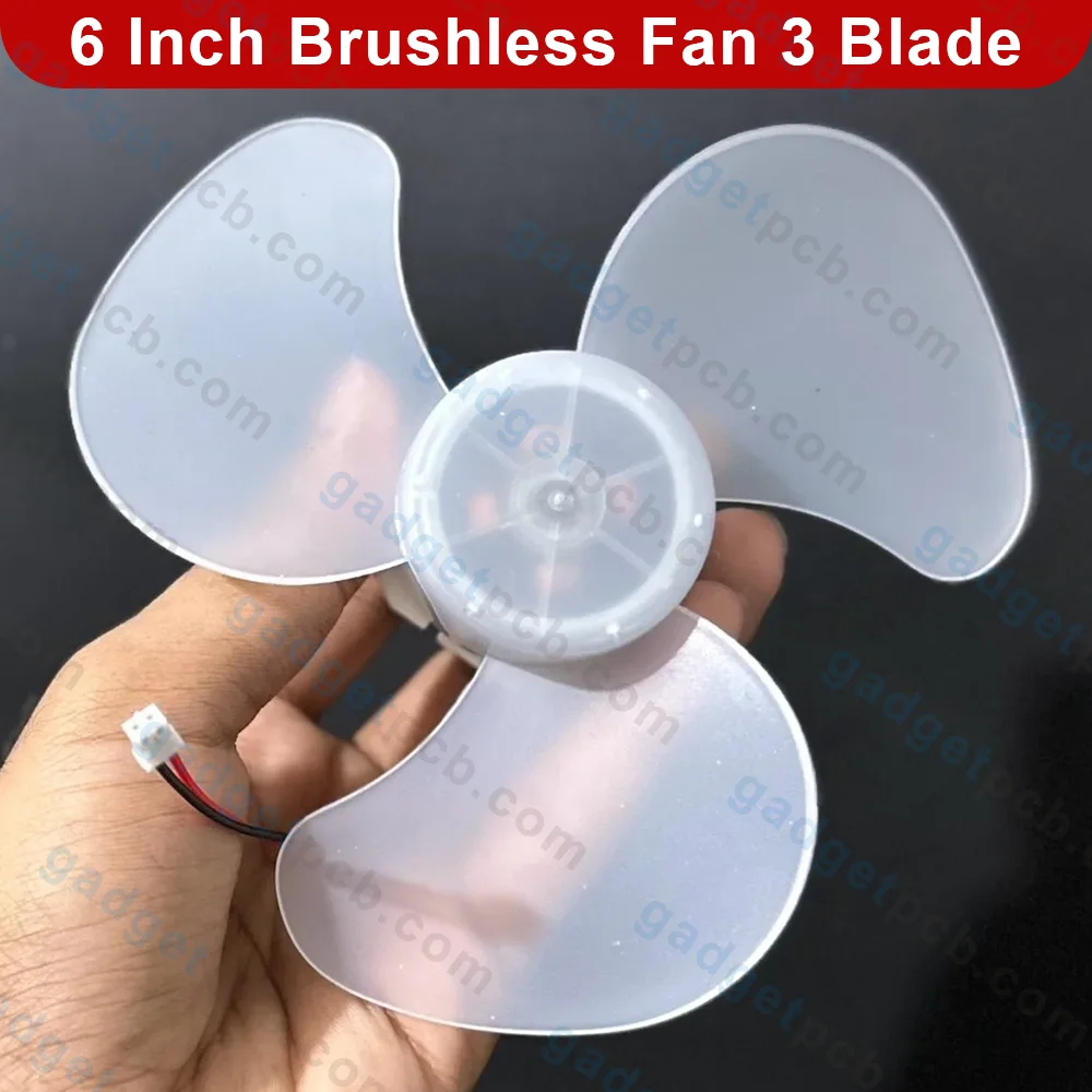 6 Inch BLDC Brushless Fan 3 Blades 9V 12V DC High Air Flow Cooling Fan 2600RPM For DIY Projects 2 6 Inch BLDC Brushless Fan 3 Blades 9V 12V DC High Air Flow Cooling Fan 2600RPM For DIY Projects - Image 2