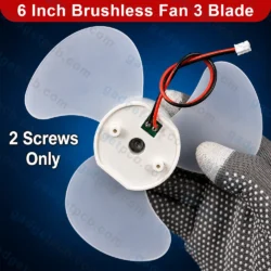 6 Inch BLDC Brushless Fan 3 Blades 9V 12V DC High Air Flow Cooling Fan 2600RPM For DIY Projects 6 6 Inch BLDC Brushless Fan 3 Blades 9V 12V DC High Air Flow Cooling Fan 2600RPM For DIY Projects - Image 3