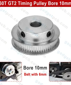 60 Teeth GT2 Timing Pulley Bore 10mm Belt with 6mm Aluminum