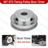 60 Teeth GT2 Timing Pulley Bore 12mm Belt with 6mm Aluminum