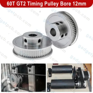 60 Teeth GT2 Timing Pulley Bore 12mm Belt with 6mm Aluminum Synchronous Wheel 60T GT2 Timing Pulley 12mm 7 60 teeth gt2 timing pulley bore 12mm belt 3