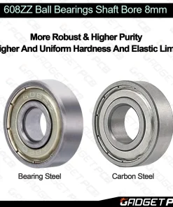 608ZZ Deep Groove Ball Bearings 608 ZZ 7 x 22 x 8mm Bearing Steel Bore 8mm diameter 6 608zz deep groove ball bearings 2