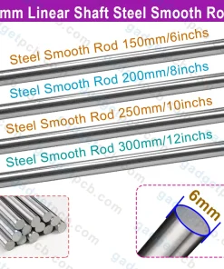 6mm Linear Rail Shaft Length 150mm To 300mm Smooth Rod