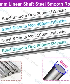 6mm Linear Rail Shaft Length 300mm To 600mm Smooth Rod