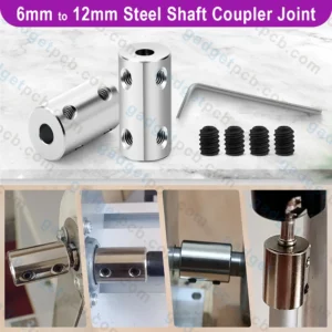 6mm to 12mm Bore Rigid Coupling Set Screw L22XD18 Steel Shaft Coupler Connector Motor Accessories - Image 4
