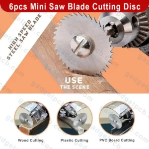 6pcs Mini Circular Saw Blade Set HSS Cutting Disc Rotary Tool Accessories Compatible Wood Plastic - Image 3