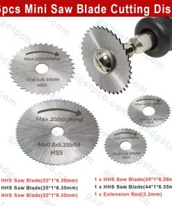 6pcs Mini Circular Saw Blade Set HSS Cutting Disc