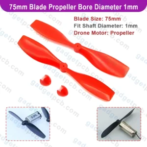 75mm Propeller Blade Fan For 720 820 1020 Coreless Motor 1mm