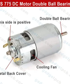 Alternative view of High Torque 775 DC Motor 21000 RPM 12V DC Motor Double Ball Bearing DC Motor for Electric Power Tool