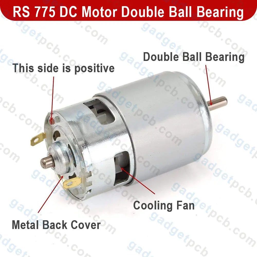 High Torque 775 DC Motor 21000 RPM 12V DC Motor Double Ball Bearing DC Motor for Electric Power Tool 2 High Torque 775 DC Motor 21000 RPM 12V DC Motor Double Ball Bearing DC Motor for Electric Power Tool - Image 2