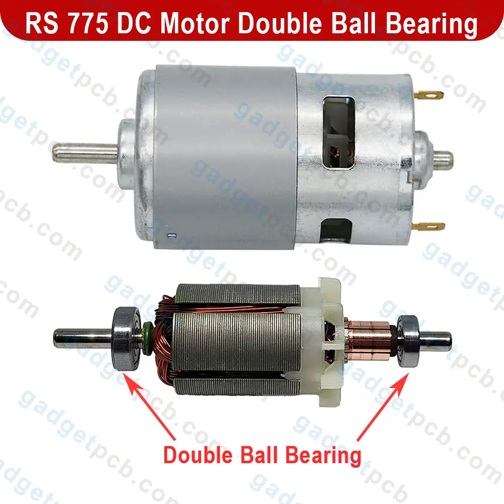 High Torque 775 DC Motor 21000 RPM 12V DC Motor Double Ball Bearing DC Motor for Electric Power Tool 3 High Torque 775 DC Motor 21000 RPM 12V DC Motor Double Ball Bearing DC Motor for Electric Power Tool - Image 3