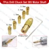 7Pcs Mini Drills Chucks Set 385 Motor Shaft Drill Chucks