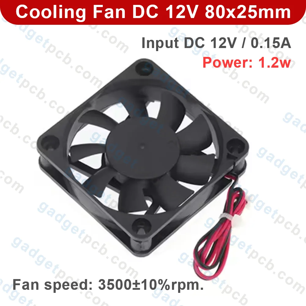 8025 Cooling Fan 12V DC 80x80x25mm 3 Inch Mini Cooling Fan Heatsink Cooler Fan with Cables 1 8025 Cooling Fan 12V DC 80x80x25mm 3 Inch Mini Cooling Fan
