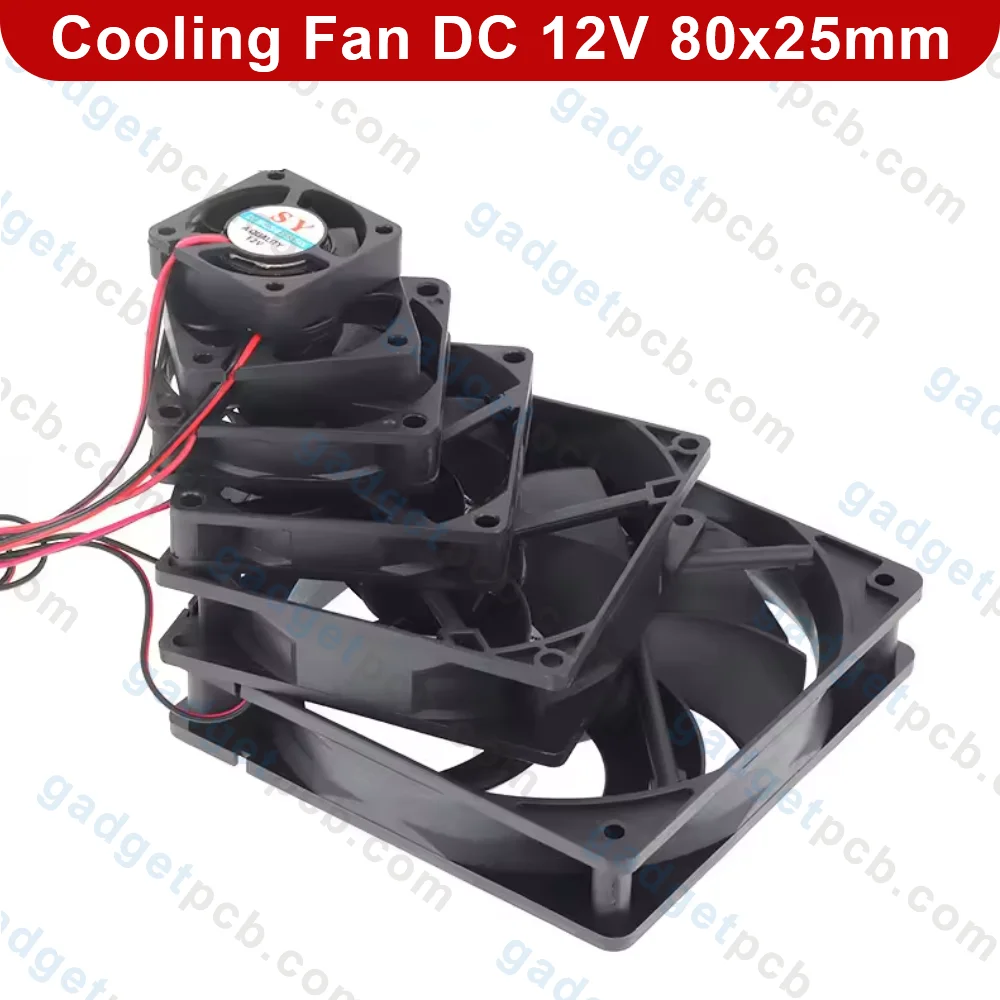 8025 Cooling Fan 12V DC 80x80x25mm 3 Inch Mini Cooling Fan Heatsink Cooler Fan with Cables 4 8025 Cooling Fan 12V DC 80x80x25mm 3 Inch Mini Cooling Fan Heatsink Cooler Fan with Cables - Image 4