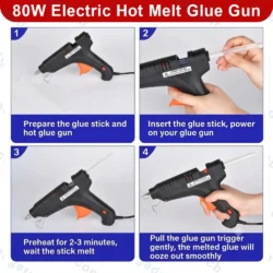 80W Hot Melt Electric Glue Gun Machine AC 220V Heavy Duty Heat Tool For 11mm Glue Sticks - Image 4