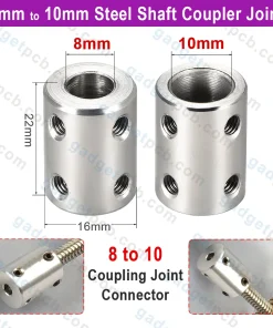 8mm to 10mm Bore Rigid Coupling Set Screw L22XD16 Steel