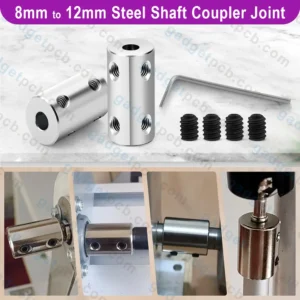 8mm to 12mm bore rigid coupling set screw 3