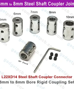8mm to 8mm bore rigid coupling set screw 2