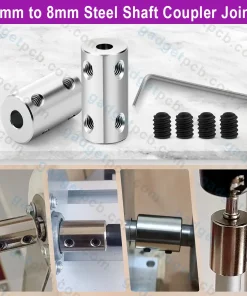 8mm to 8mm bore rigid coupling set screw 3