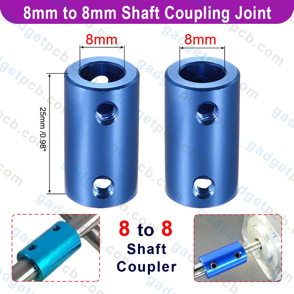 8mm to 8mm Shaft Coupling Joint Connector L25XD14 Shaft Coupler Joint 8x8mm Bore Joint Stepper Motor Coupler 1 8mm to 8mm Shaft Coupling Joint Connector