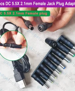 Alternative view of 8pcs DC Female Connectors 8-in-1 Universal Plugs Power Adapter Conversion Head 5.5mm x 2.1mm Female