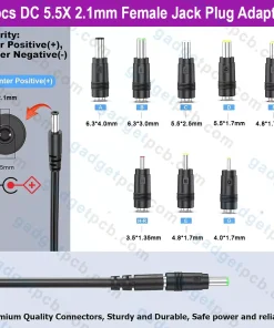 8pcs dc female connectors 8 in 1 universal 3