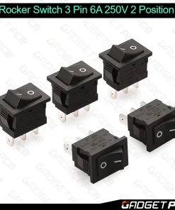 BLACK Rocker Switch 3 Pin 6A 250V 2 Positions