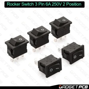 BLACK Rocker Switch 3 Pin 6A 250V 2 Positions