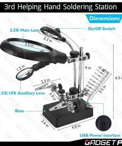 MG16129 3rd Helping Hand Magnifier Soldering Station