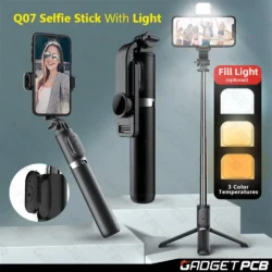 Q07 Bluetooth Selfie Stick with Fill Light and Bluetooth Remote