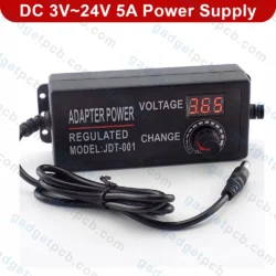Adjustable Power Supply Adapter 5V-24V 5A 120W AC to DC Regulated Switching Charger with Display - Image 3