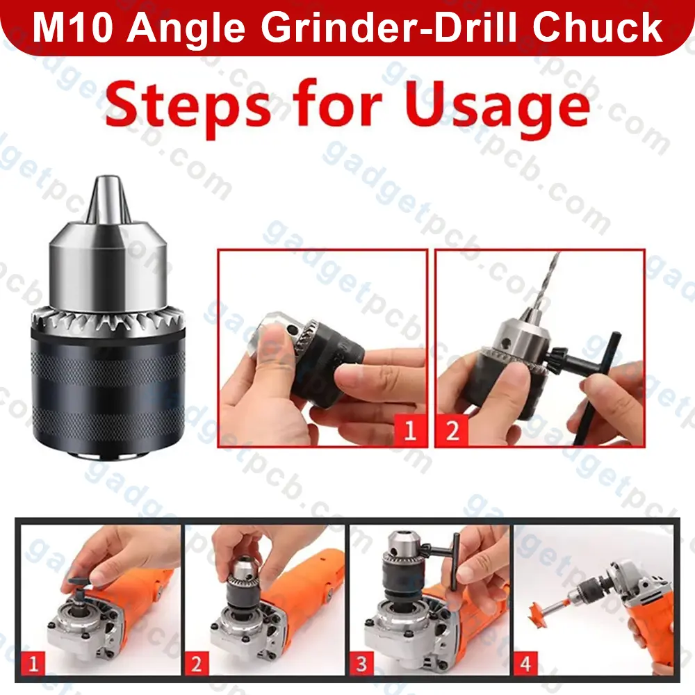 M10 Angle Grinder 1.5-10mm Electric Drill Chuck conversion head chuck grinder drill tool accessories 2 M10 Angle Grinder 1.5-10mm Electric Drill Chuck conversion head chuck grinder drill tool accessories - Image 2