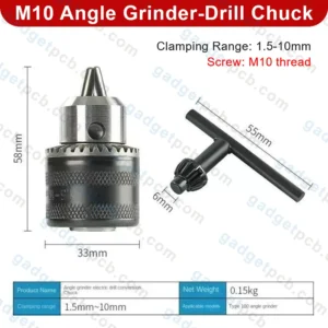 M10 Angle Grinder 1.5-10mm Electric Drill Chuck conversion head chuck grinder drill tool accessories 6 M10 Angle Grinder 1.5-10mm Electric Drill Chuck conversion head chuck grinder drill tool accessories - Image 3