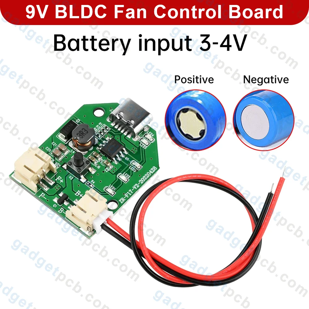 BLDC Fan Circuit 3.7V To 5V 7V 9V Rechargeable Fan Control Board Motor Speed Controller Boost Module 4 BLDC Fan Circuit 3.7V To 5V 7V 9V Rechargeable Fan Control Board Motor Speed Controller Boost Module - Image 4