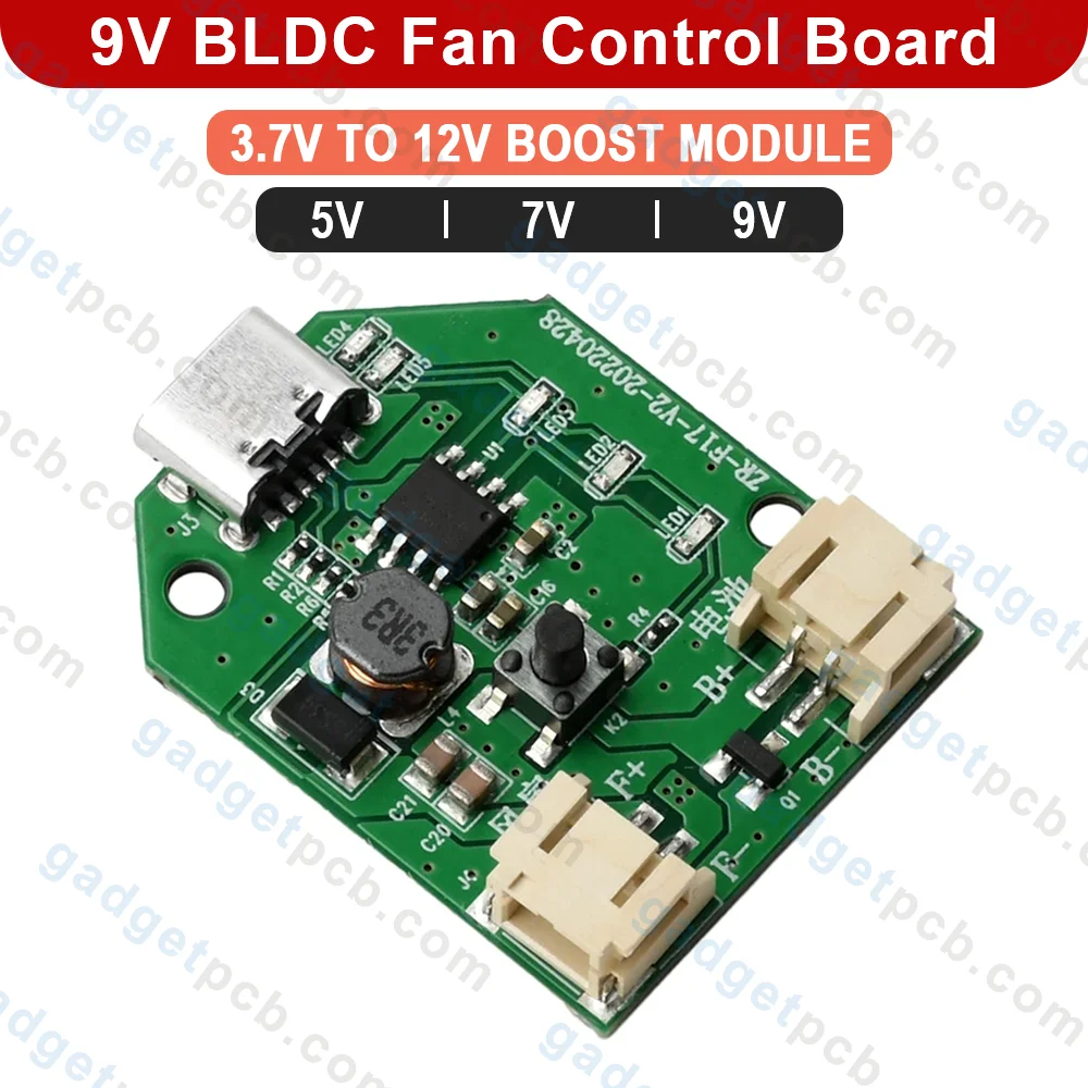 BLDC Fan Circuit 3.7V To 5V 7V 9V Rechargeable Fan Control Board Motor Speed Controller Boost Module 1 BLDC Fan Circuit 3.7V To 5V 7V 9V Rechargeable Fan