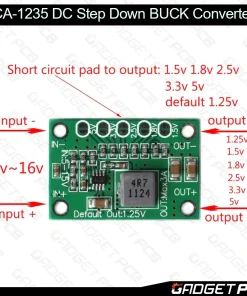 CA-1235 DC DC Step Down Buck Converter MP1495 Chip Output DC 1.25V 1.5V 1.8V 2.5V 3.3V 5V Adjustable Input DC 3A 5V-15V 7 ca 1235 dc dc step down buck converter 3