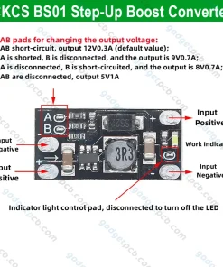 CKCS BS01 Multi-Function Mini Boost Converter 5V 8V 9V 12V Fixed Output