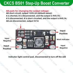 CKCS BS01 Multi-Function Mini Boost Converter 5V 8V 9V 12V Fixed Output
