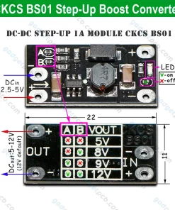 CKCS BS01 Multi-Function Mini Boost Converter 5V 8V 9V 12V Fixed Output