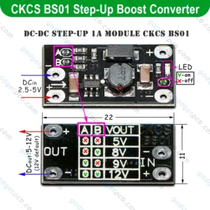 CKCS BS01 Multi-Function Mini Boost Converter 5V 8V 9V 12V Fixed Output