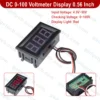 DC 0-100 Voltmeter Digital Display 0.56 Inch Red LED Display 3 Wire Volt Meter