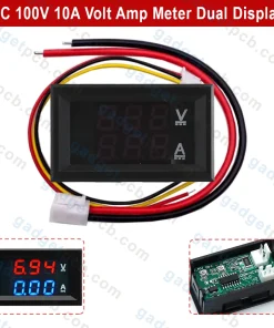 DC 100V 10A Volt Amp Meter Dual Digital Display
