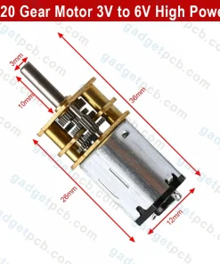 Alternative view of DC 3V-6V Mini Micro N20 Gear Motors High Torque Slow Speed Full Metal Gearbox DIY Robot Car Project