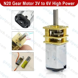 DC 3V-6V Mini Micro N20 Gear Motors High Torque Slow Speed Full Metal Gearbox DIY Robot Car Project - Image 4