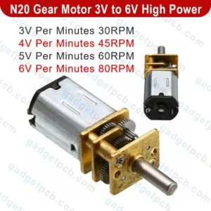 DC 3V-6V Mini Micro N20 Gear Motors High Torque