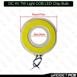 Round YX-57.2Y-24 White Color DC 4V 7W COB SMD LED Chip Bulbs COB Light COB LED Chip 3.7V 4.2V 7W Light Bulbs 7 dc 4v 7w cob smd led chip bulbs 3