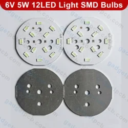 DC 6V 5W Round SMD LED Light Bulbs Plate 12 LED Daylight White 50mm Aluminum Board for Solar DIY 6 DC 6V 5W Round SMD LED Light Bulbs Plate 12 LED Daylight White 50mm Aluminum Board for Solar DIY - Image 3
