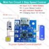 DC Fan Circuit 3 Step Fan Speed Controller For 3.7V 4.2V Mini Rechargeable Fan