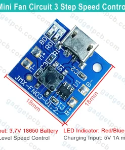 DC Fan Circuit 3 Step Fan Speed Controller For 3.7V 4.2V Mini Rechargeable Fan